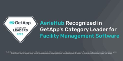 AerieHub recognized in GetApp's Category Leader for Facility Management Software