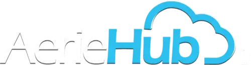 Logo of AerieHub on a transparent background