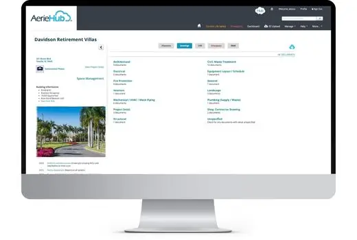 Screenshot of AerieHub for Retirement Communities