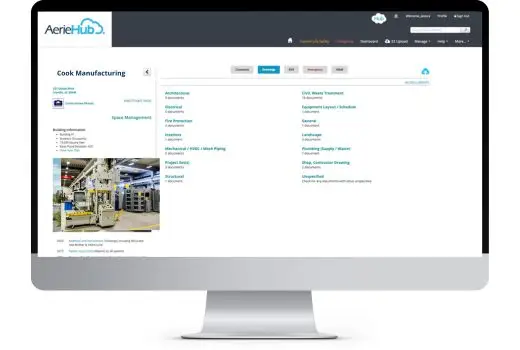 Screenshot of Document Management page for Manufacturing